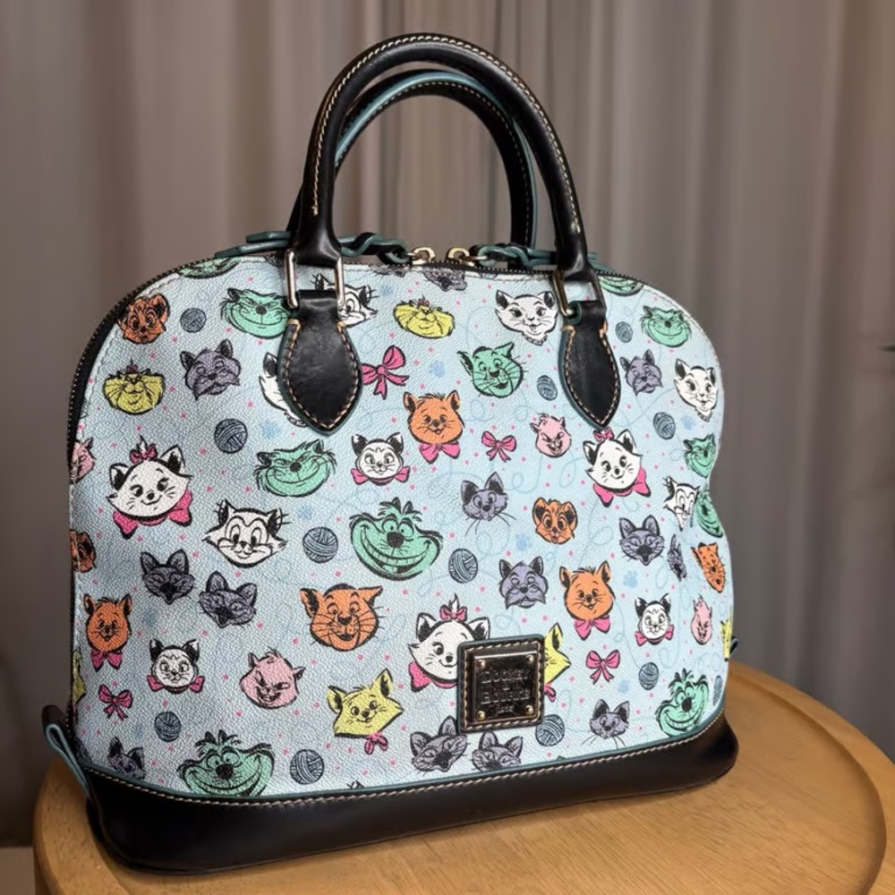 Dooney & Bourke Cat Print Pet Carrier - Blue and Black